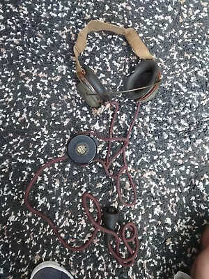 Buy Military Headphones And Receiver Not Tested Prop Display Vintage Man Cave  • 35£