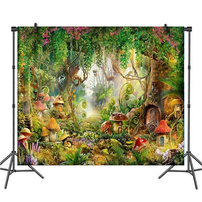 Buy Alice In Wonderland Backdrop Forest Background Banner Birthday Party Props Decor • 22.20£