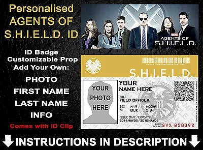 Buy Avengers Agents Of S.H.I.E.L.D Shield Personalised Cosplay Comic Con Halloween • 29.99£