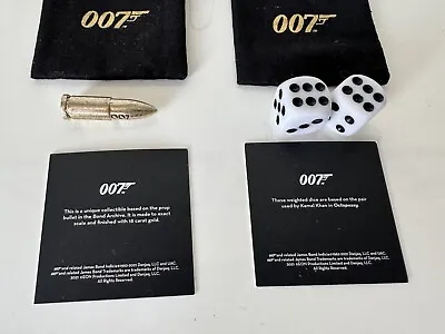 Buy James Bond 007 Props - Golden Gun Bullet And Octopussy Weighted Dice - Scarce • 99£