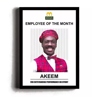 Buy Framed Coming To America Akeem Employee Of The Month Photo Eddie Murphy. QUALITY • 18.89£