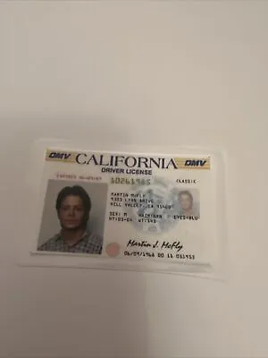Buy Back To The Future - BTTF Marty McFly California Driver Licence Prop ID Card • 1.50£