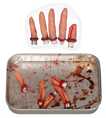 Buy 5 Bloody Severed Fingers Thumb Halloween Party Horror Prop Decoration UK SELLER • 4.99£