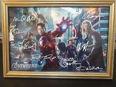 Buy Signed Marvel Avengers Replica Picture • 10£