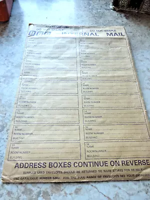 Buy Vintage Internal Mail BBC Large Manilla Envelopes Authentic Prop • 4.99£