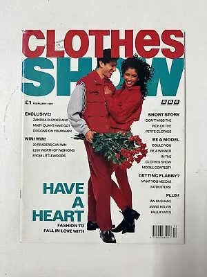 Buy Clothes Show Magazine February 1991 Vintage BBC UK 1990s Film TV Prop • 4.50£