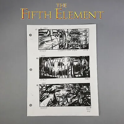Buy The Fifth Element - Production Used Storyboard, Police Behind Korben In Cab, COA • 46.30£