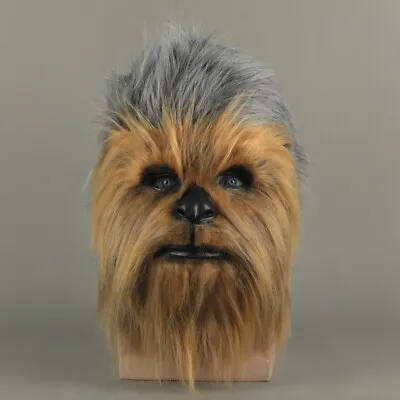 Buy Cosplay Star Wars Chewbacca Full Head Mask Chewie Halloween Masquerade Mask Prop • 17£