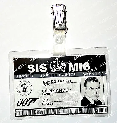 Buy James Bond 007 Sean Connery MI6 SIS Prop Cosplay Fancy Dress Comic Con Halloween • 8.99£