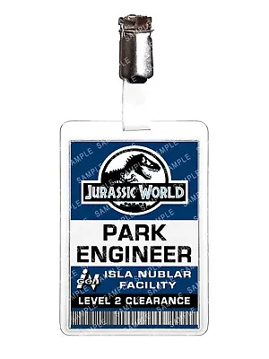 Buy Jurassic World Park Engineer Cosplay Film Prop Fancy Dress Comic Con Halloween • 6.99£