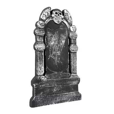Buy Tombstone With Skull Decoration 50cm X 30cm Halloween Gothic Horror Decoration • 13.89£