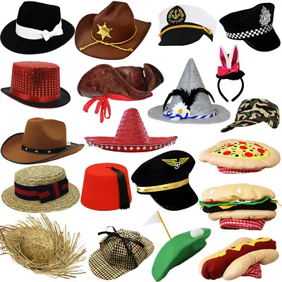 Buy Fancy Dress Hats Choose From Novelty Character Photobooth Hat Prop Party Hat Lot • 32.99£