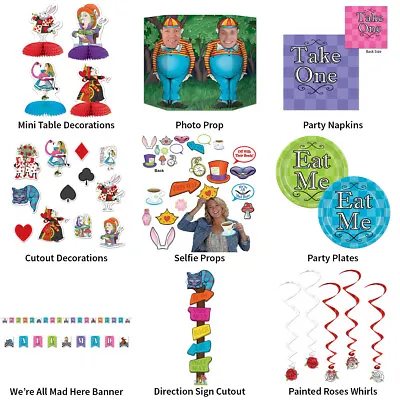 Buy Alice In Wonderland Theme Party Decorations - Partyware Complete Selection • 14.89£