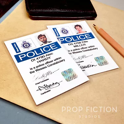 Buy Broadchurch - Prop DI Hardy & DS Miller County Detective Warrant Display Cards • 7.75£