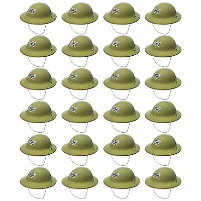 Buy Green Army Soldier Helmets Fancy Dress Accessories Ve Day Military Props • 9.99£