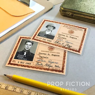 Buy Captain America: First Avenger - Prop War Dept Issue ID Cards / Pre & Post-Serum • 8.95£