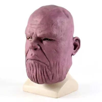 Buy Avengers Thanos Mask Helmet Full Latex Props Toy Gift Halloween Party Cosplay  • 12.99£