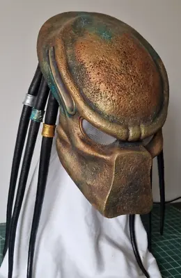 Buy Predator 2 Prop Replica Mask Bio Helmet Costume Cosplay Halloween Dreadlocks • 120£