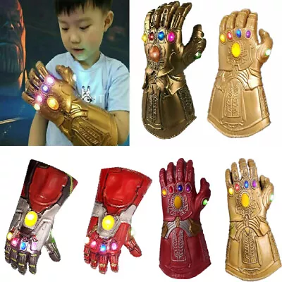 Buy Iron Man Thanos Infinity War Gauntlet LED Light Glove Marvel Avengers Kids Adult • 21.30£