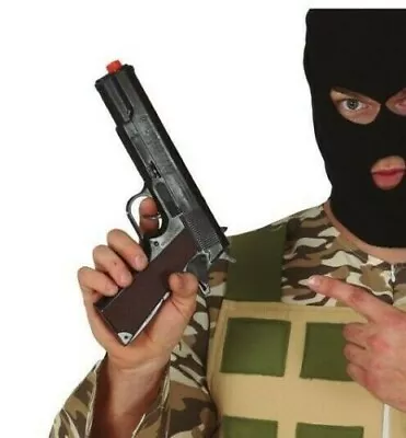 Buy Black Plastic Pistol Toy Handgun Spy Military Army Costume Party Prop Weapon New • 8.99£