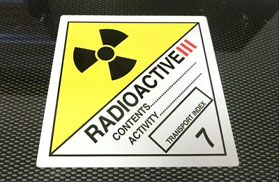 Buy Back To The Future - Radioactive III Plutonium Case Prop Stickers X 6 NEW STOCK • 6.99£