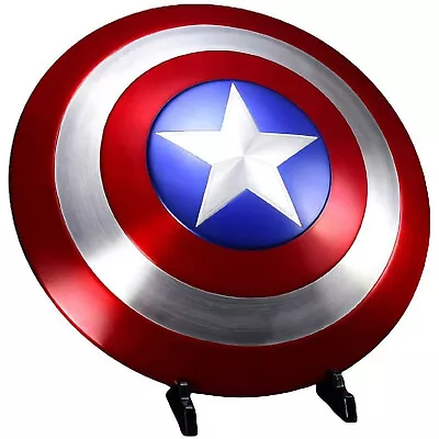 Buy Marvel Avengers Captain America Metal Shield Prop Replica 1:1 60cm With Stand • 210£