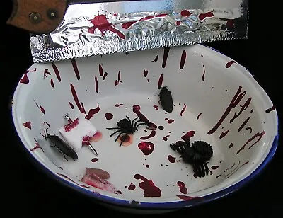 Buy Vintage Tyzack Saw & Enamel Bowl 'w Faux Blood & Bugs Etc Used As Halloween Prop • 23.99£