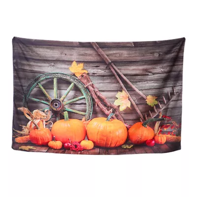 Buy  Polyester Halloween Pumpkin Backdrop Thanksgiving Photo Props • 13.79£