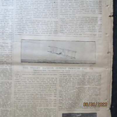 Buy Aviation Wright Brothers Newspaper 1904 FIRST SELF PROP AEROPLANE CARRY MAN SUCC • 278.77£