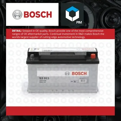 Buy Genuine Bosch Car Battery 0092S30130 S3013 Type 019 017 90Ah 720CCA Quality New • 113.39£