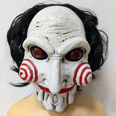 Buy Halloween Saw X Jigsaw Killer Mask Cosplay Scary Movie Masquerade Masks Props • 11.88£