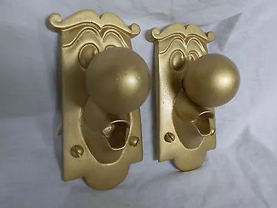 Buy Alice In Wonderland Two Door Knobs Hanging Resin Gold Character Prop • 76.95£