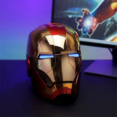 Buy AutoKing Iron Man 1:1 MK5 Helmet Mask Plating Gold Color Wearable Deformable  • 160£