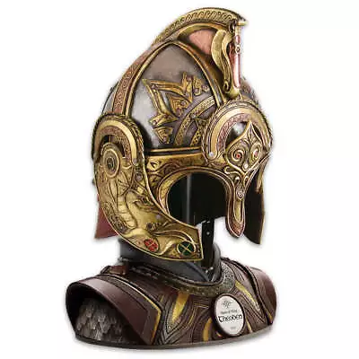 Buy UNITED CUTLERY LOTR Helm Of King Theoden Rohan 1:1 Prop Replica Helmet UC3523 • 393.74£