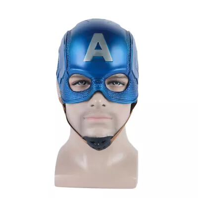 Buy Avengers Captain America Helmet Cosplay Steve Rogers Superhero Props Soft PVC • 16.80£