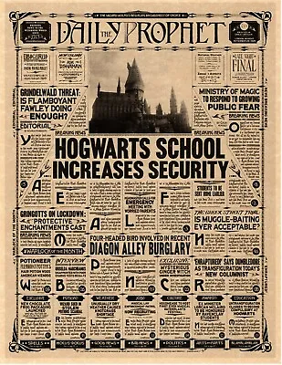 Buy Daily Prophet Harry Potter Hogwarts School Increases Security Prop/Replica 🧙🏻‍ • 2.20£