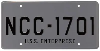 Buy Star Trek - USS Enterprise - NCC-1701 - Metal Stamped Replica Licence Plate • 9.99£
