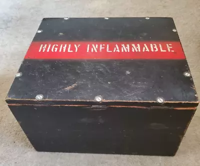 Buy Wooden 'Highly Inflammable' Sealed Box Prop - Reenactment • 14£