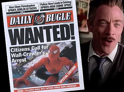 Buy Spiderman Newspaper Spider-Man Daily Bugle Newspaper Prop Replica Tobey Maguire • 28.35£