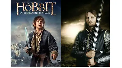 Buy Lord Of The Rings Prop Replica Swords Set Of 2 - Narsil Sword Frodo Sting Sword • 188.26£