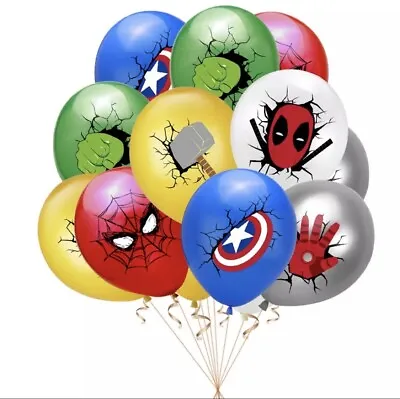 Buy 20 Pcs Super Hero Balloons Avengers Marvel Photo Background Props Decorations UK • 4.93£