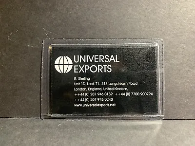 Buy James Bond Oo7 Universal Exports.laminated Business Card Prop Memorabilia • 2.99£
