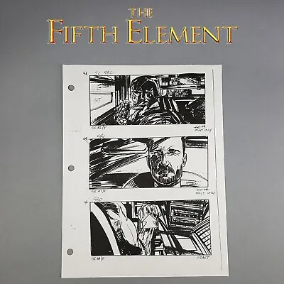 Buy The Fifth Element - Production Used Storyboard, Leeloo Escaping, Korben In Cab 3 • 46.30£
