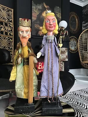 Buy QUEEN Mid Century Regal Theatre Play BBC Props Department Puppet On Stand 25” • 80£