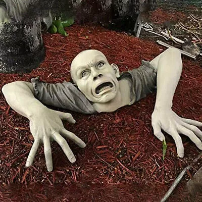 Buy Halloween Crawling Zombie Horror Props Outdoor Garden Statue  Graveyard Decor • 14.99£