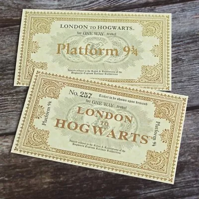 Buy Harry Potter Hogwarts Train 9 3/4 Ticket Book Movie Prop Wizarding World Cosplay • 7.55£