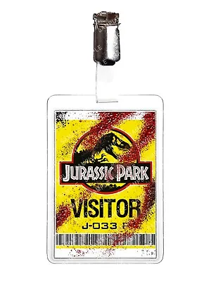 Buy Jurassic Park Dinosaur Visitor Pass Blood Fancy Dress Cosplay Prop Halloween • 6.99£