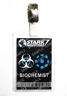 Buy Iron Man Stark Industries Biochemist Fancy Dres Cosplay Prop Comic Con Halloween • 6.99£