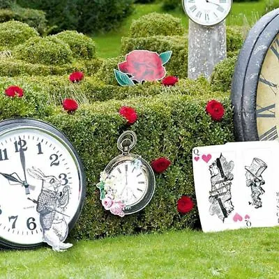 Buy Alice In Wonderland Party Props | XL Wedding Decorations Mad Hatters Card X8 • 13.15£