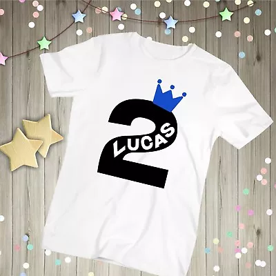 Buy Personalised Childrens Birthday T-Shirt, Boys 1st First 2nd 3rd Photo Props Kids • 9.95£